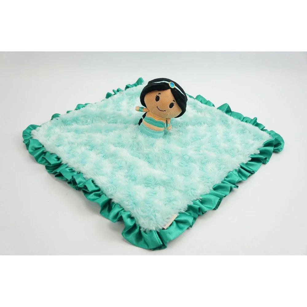 Disney Baby Princess Belle Security Blanket Yellow Rosebud Satin Trim Lovey VGC
